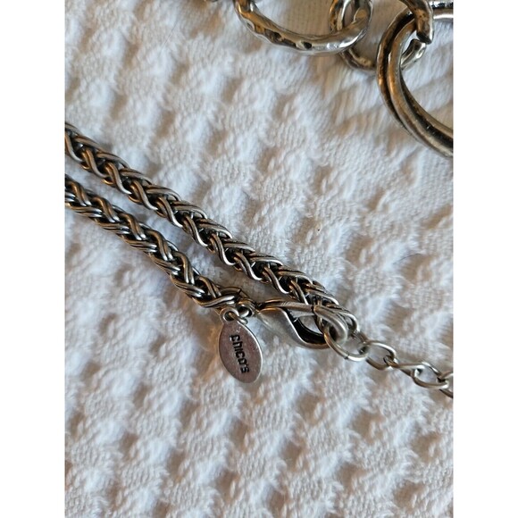 Chico’s Chunky Long Silvertone Circle necklace EUC - Picture 4 of 6